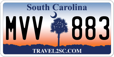 SC license plate MVV883