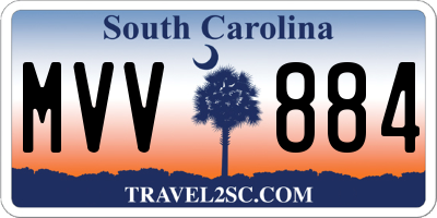 SC license plate MVV884