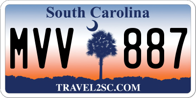 SC license plate MVV887