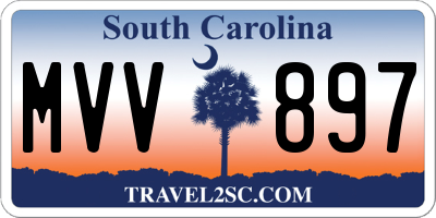 SC license plate MVV897