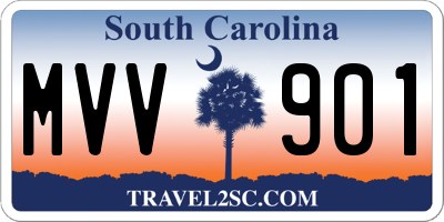 SC license plate MVV901