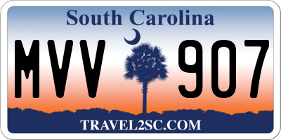 SC license plate MVV907