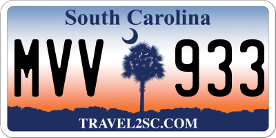 SC license plate MVV933