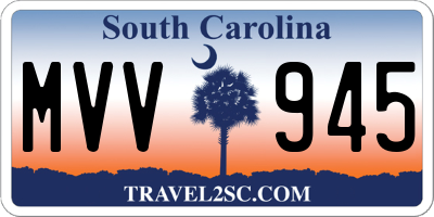 SC license plate MVV945