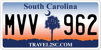 SC license plate MVV962