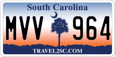 SC license plate MVV964
