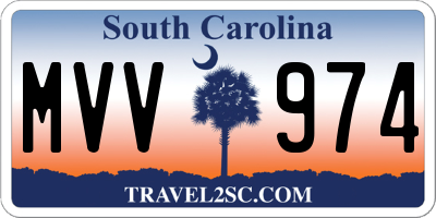 SC license plate MVV974