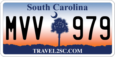 SC license plate MVV979