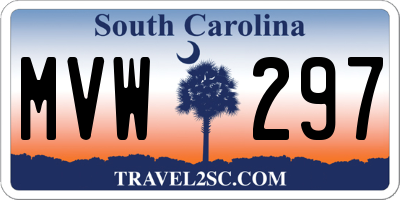 SC license plate MVW297
