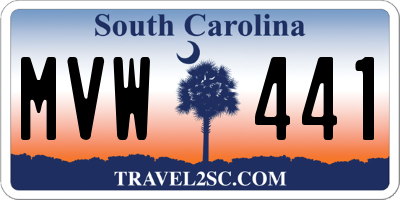 SC license plate MVW441