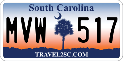SC license plate MVW517