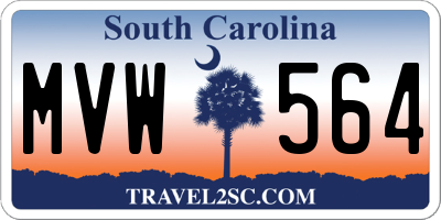 SC license plate MVW564