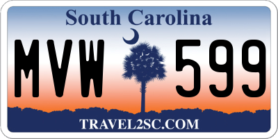SC license plate MVW599
