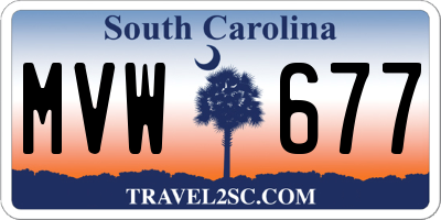 SC license plate MVW677