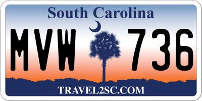 SC license plate MVW736