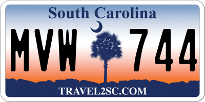 SC license plate MVW744