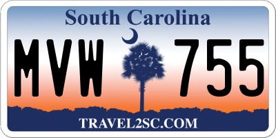 SC license plate MVW755