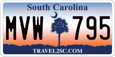 SC license plate MVW795