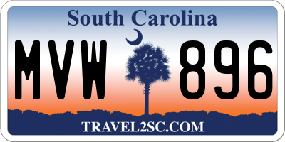 SC license plate MVW896
