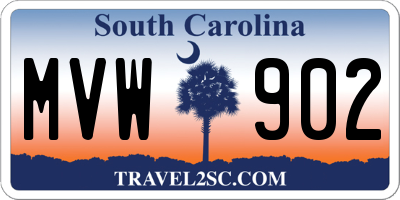 SC license plate MVW902
