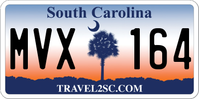 SC license plate MVX164