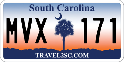 SC license plate MVX171