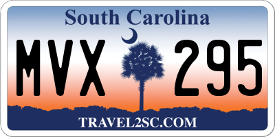SC license plate MVX295