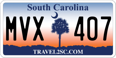 SC license plate MVX407