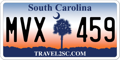 SC license plate MVX459