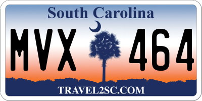 SC license plate MVX464
