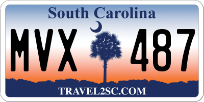 SC license plate MVX487