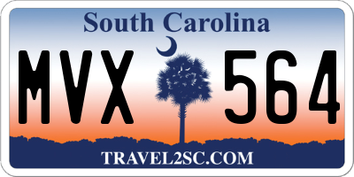 SC license plate MVX564