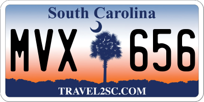 SC license plate MVX656