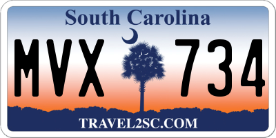 SC license plate MVX734