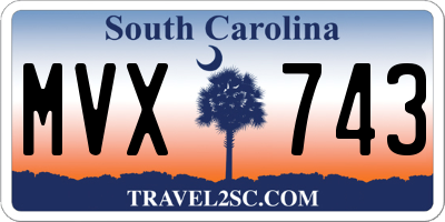 SC license plate MVX743