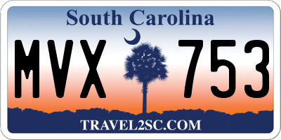 SC license plate MVX753