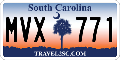 SC license plate MVX771