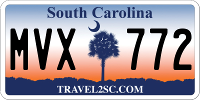 SC license plate MVX772
