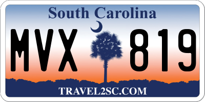 SC license plate MVX819