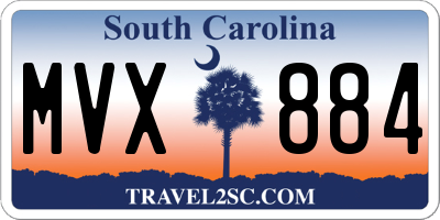 SC license plate MVX884
