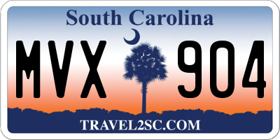 SC license plate MVX904