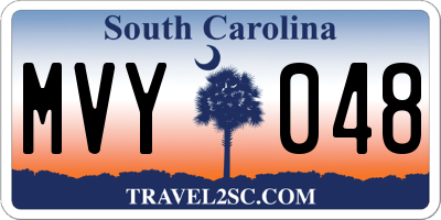 SC license plate MVY048