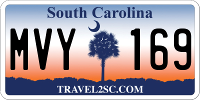 SC license plate MVY169
