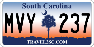 SC license plate MVY237
