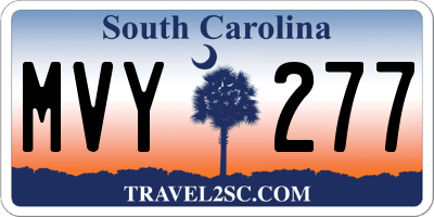 SC license plate MVY277