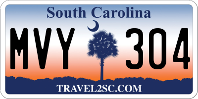 SC license plate MVY304