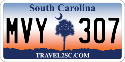 SC license plate MVY307