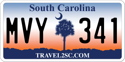 SC license plate MVY341