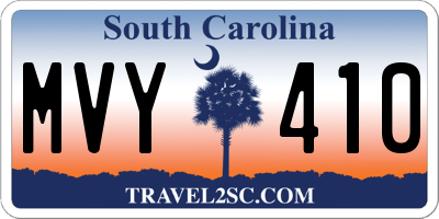 SC license plate MVY410