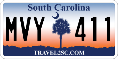 SC license plate MVY411